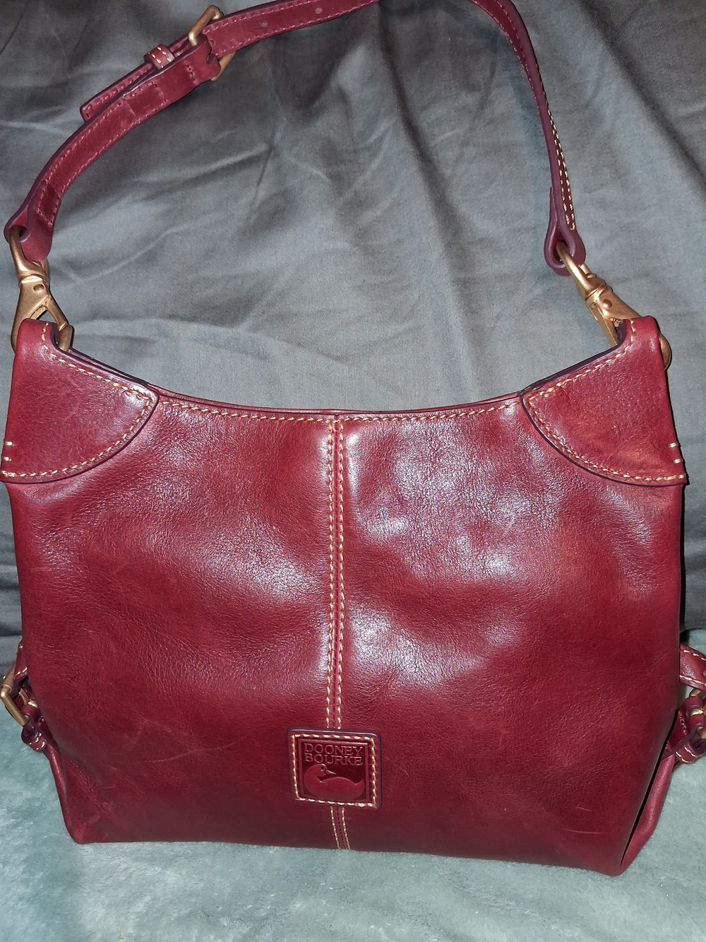 Dooney & Bourke Burgundy Leather Shoulder Bag